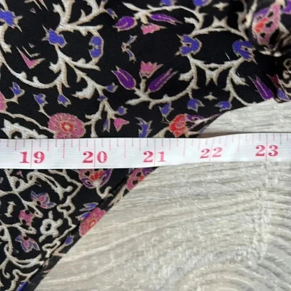 Misa Los Angeles black floral vera ruffle blouse - Picture 10 of 12